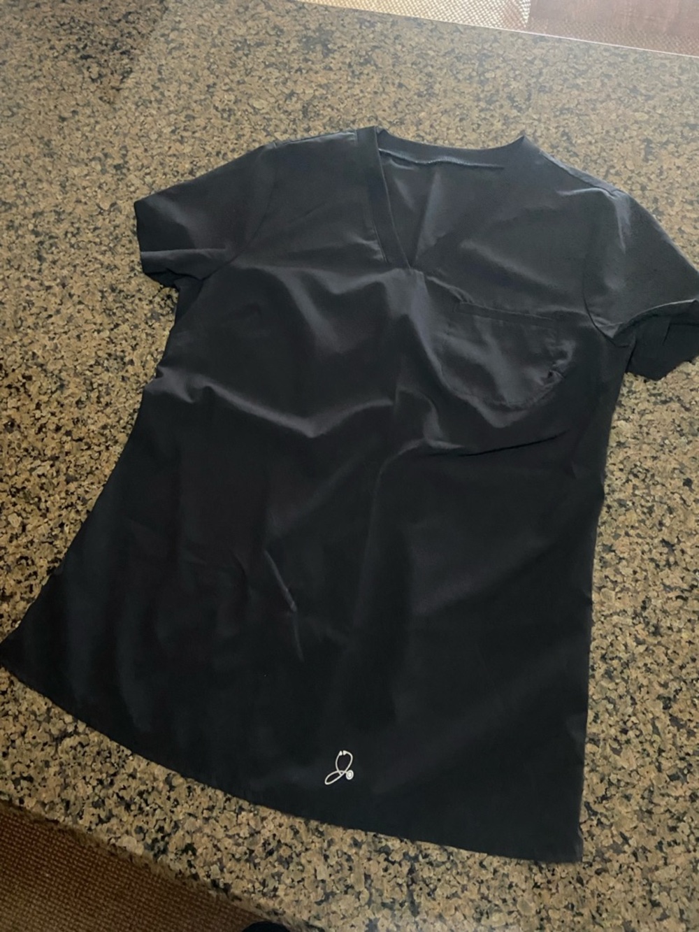 Jaanu XXS Black one pocket Scrub Top